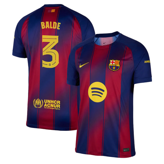 Alejandro Balde 3 Barcelona 25/26 Home Men Jersey - Red/Blue