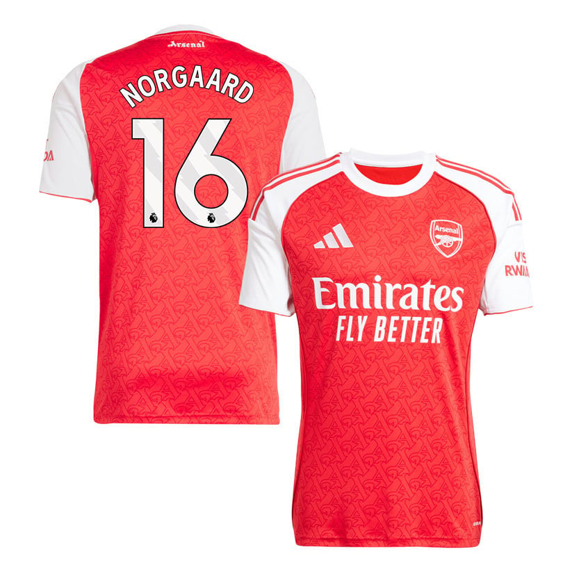 Christian Nørgaard 16 Arsenal 25/26 Home Men Jersey - Red/White