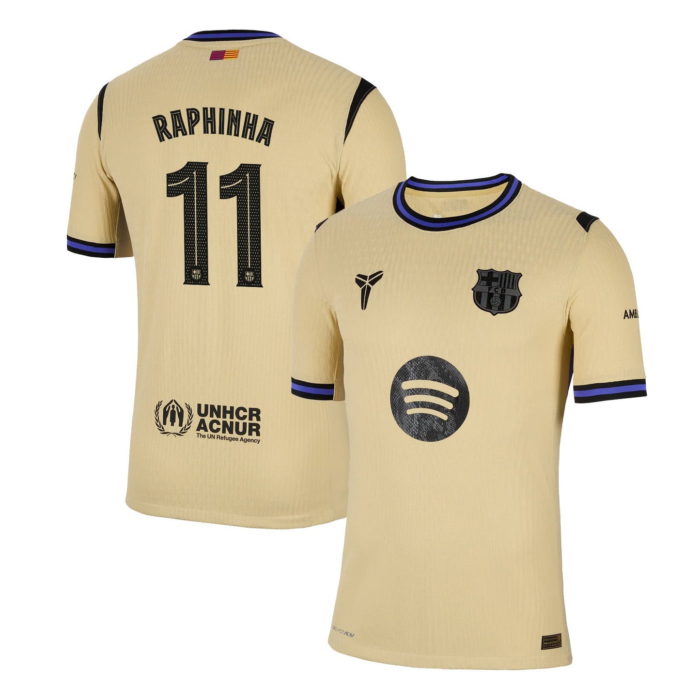 Raphinha 11 Barcelona 25/26 Away Men Jersey - Yellow