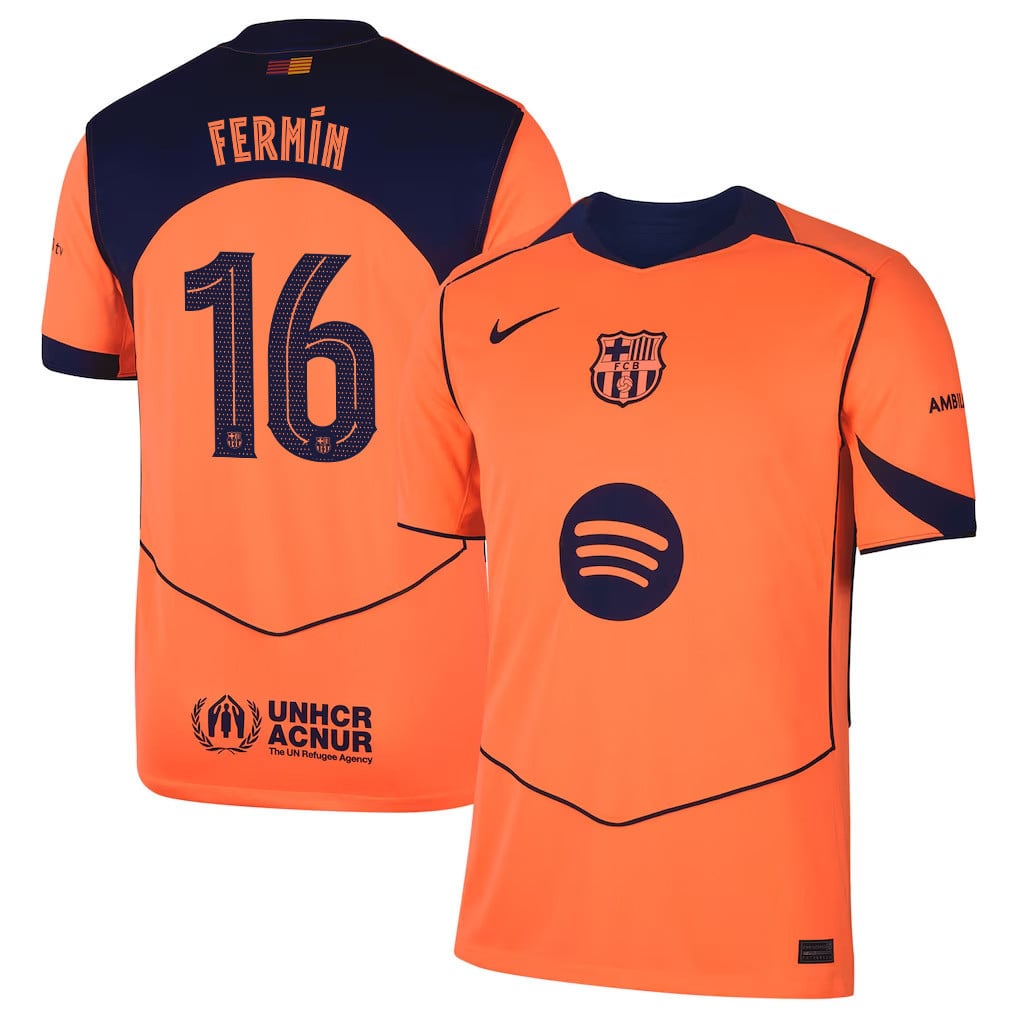 Fermín López 16 Barcelona 25/26 Third Men Jersey - Orange