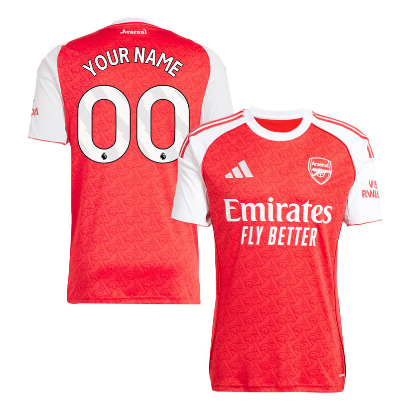 Arsenal 25/26 Personalized Home Men Jersey - Red/White