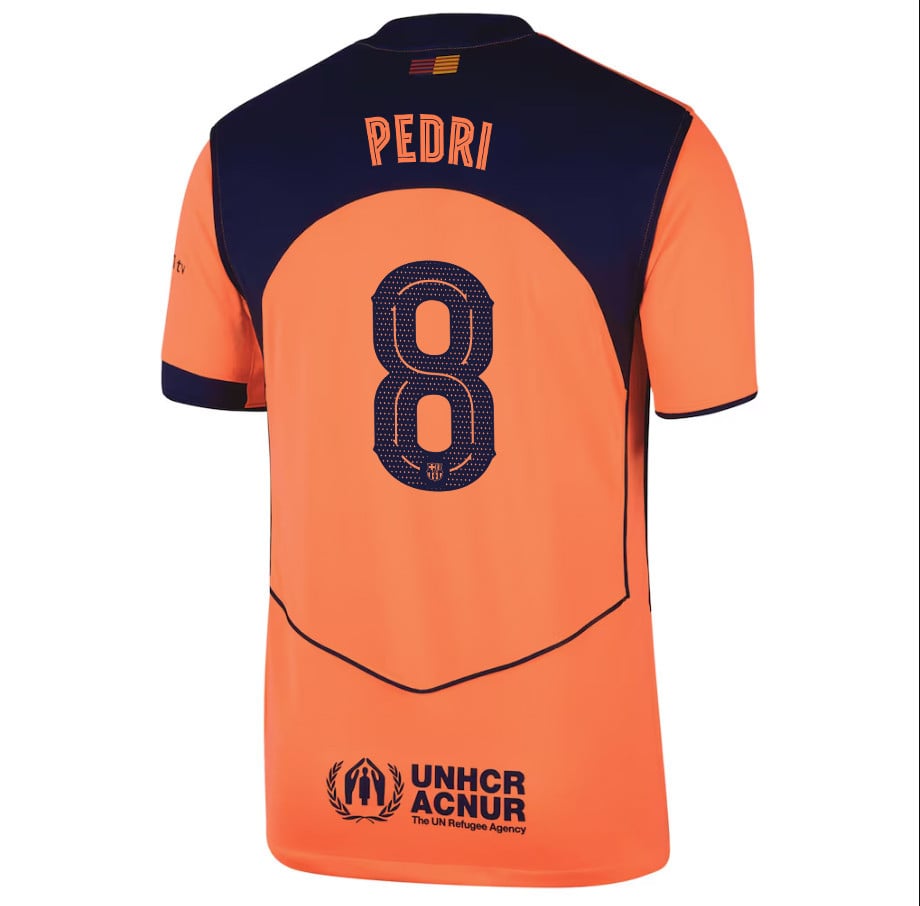 Pedri 8 Barcelona 25/26 Third Men Jersey - Orange
