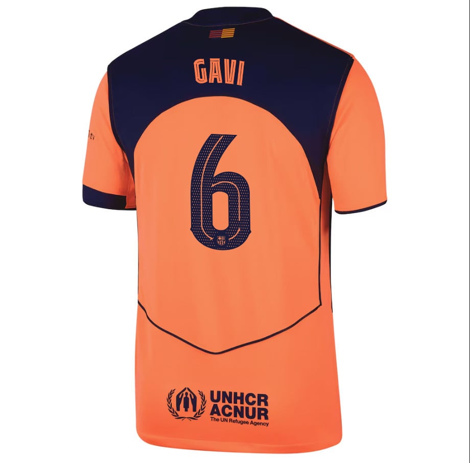 Gavi 6 Barcelona 25/26 Third Men Jersey - Orange