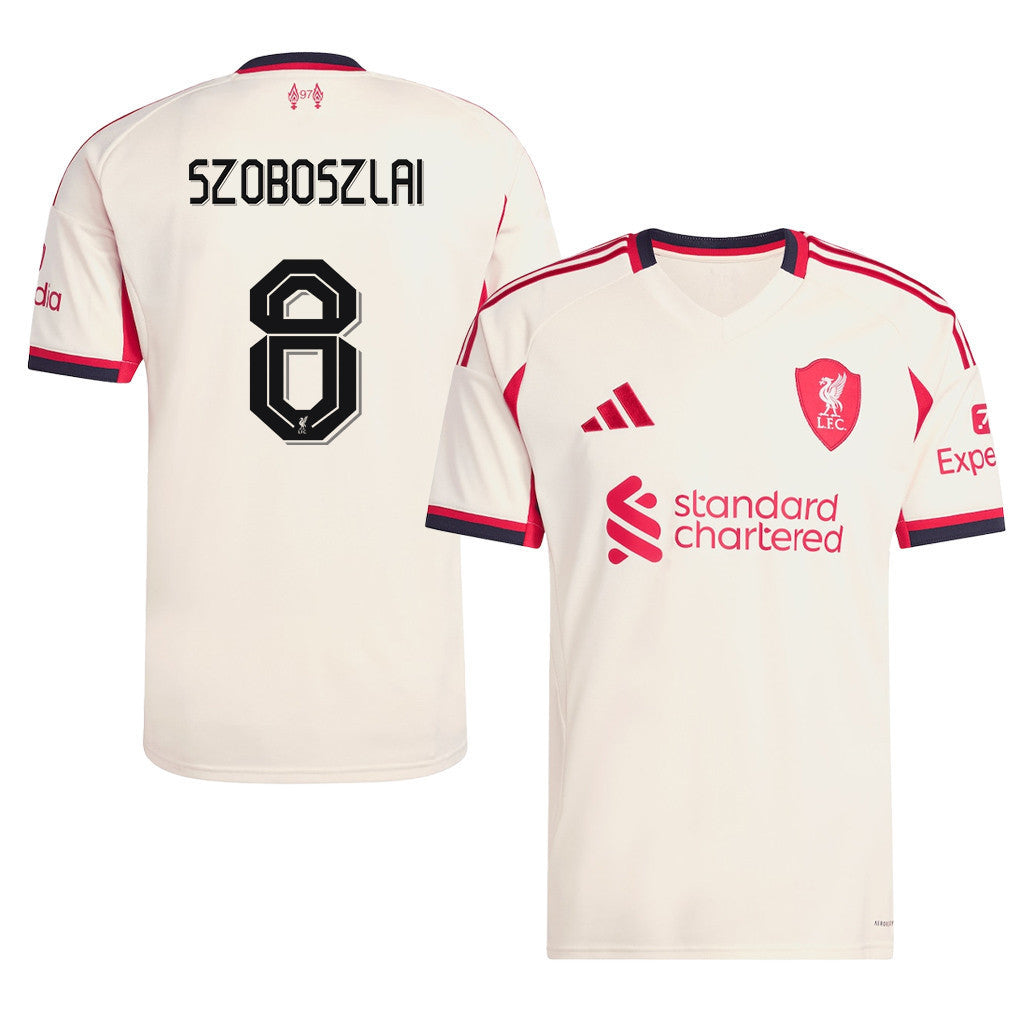 Dominik Szoboszlai 8 Liverpool 25/26 Away Men Jersey - Off-white