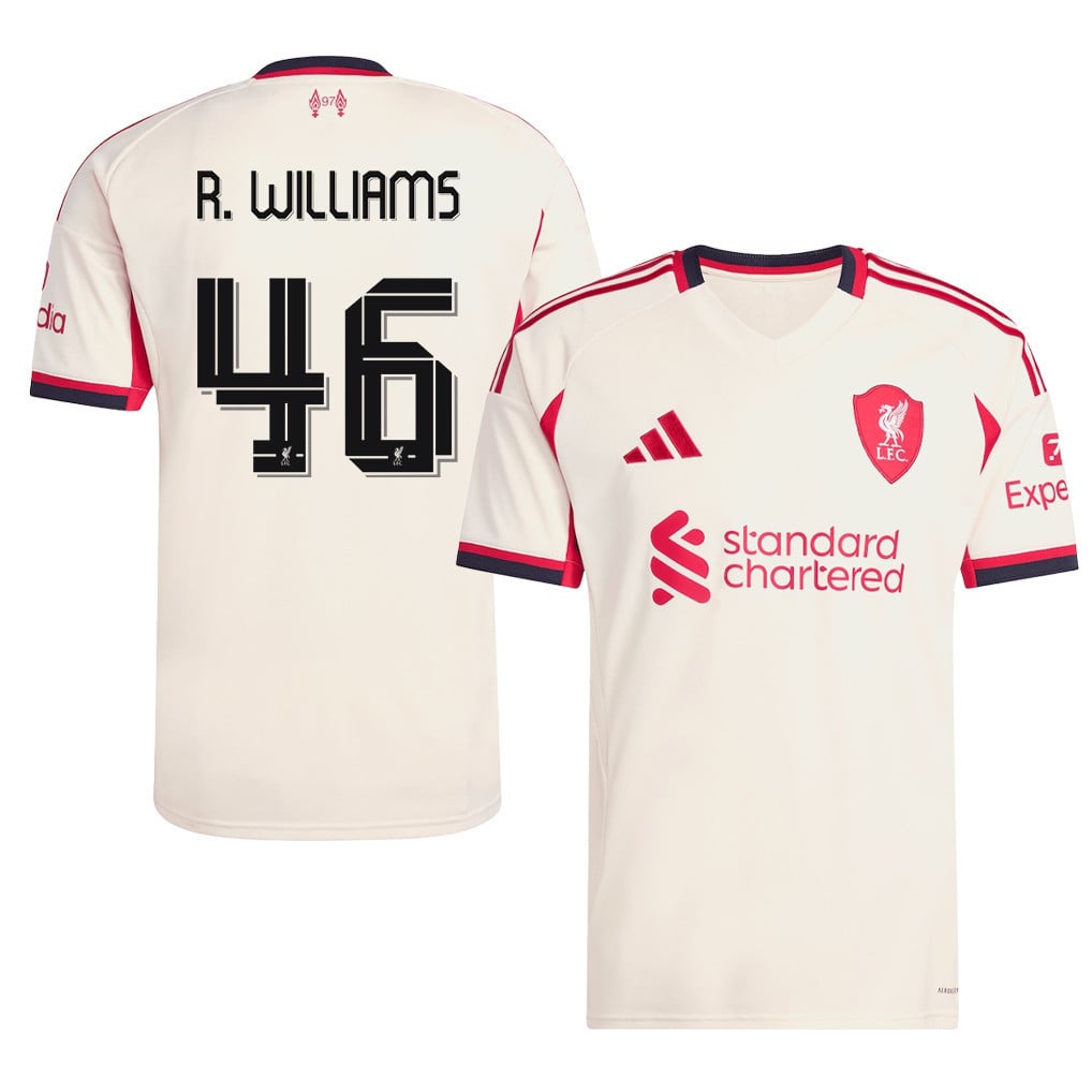 Rhys Williams 46 Liverpool 25/26 Away Men Jersey - Off-white