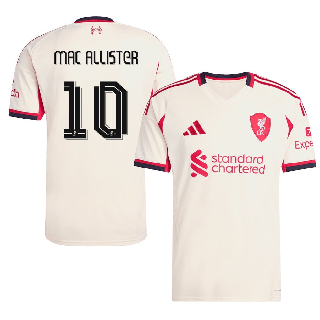 Alexis Mac Allister 10 Liverpool 25/26 Away Men Jersey - Off-white