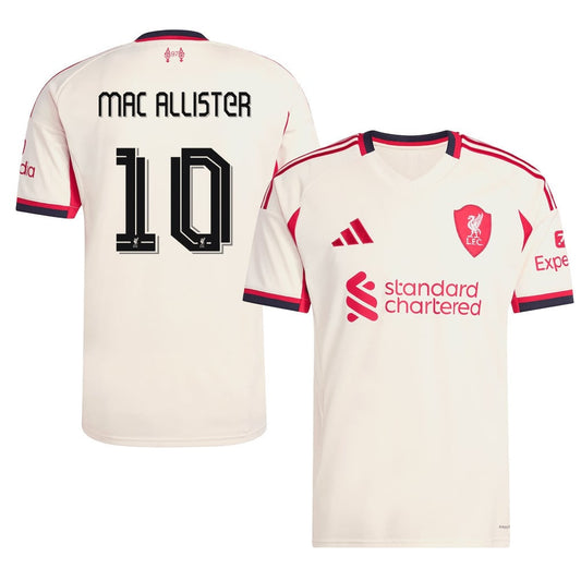 Alexis Mac Allister 10 Liverpool 25/26 Away Men Jersey - Off-white
