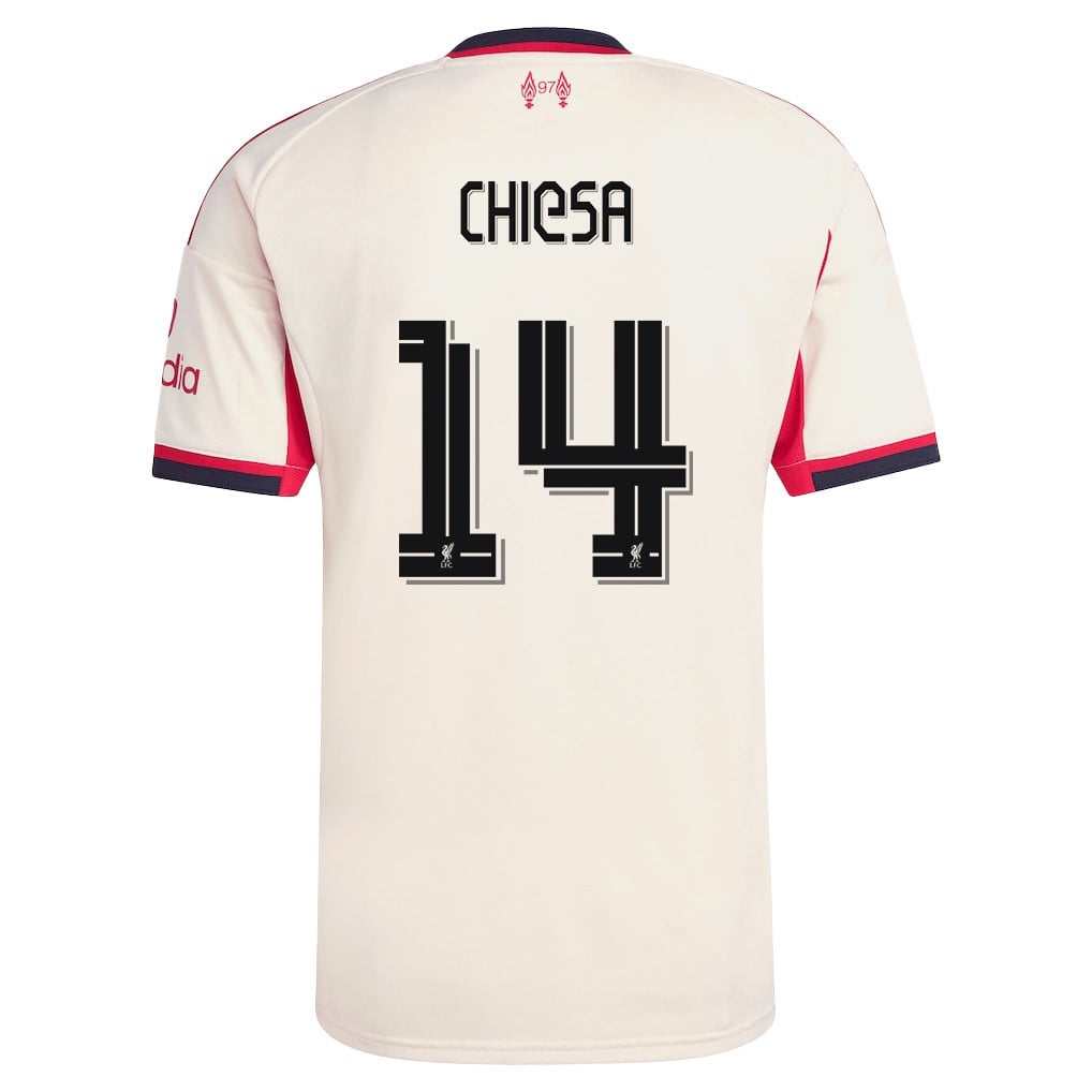 Federico Chiesa 14 Liverpool 25/26 Away Men Jersey - Off-white