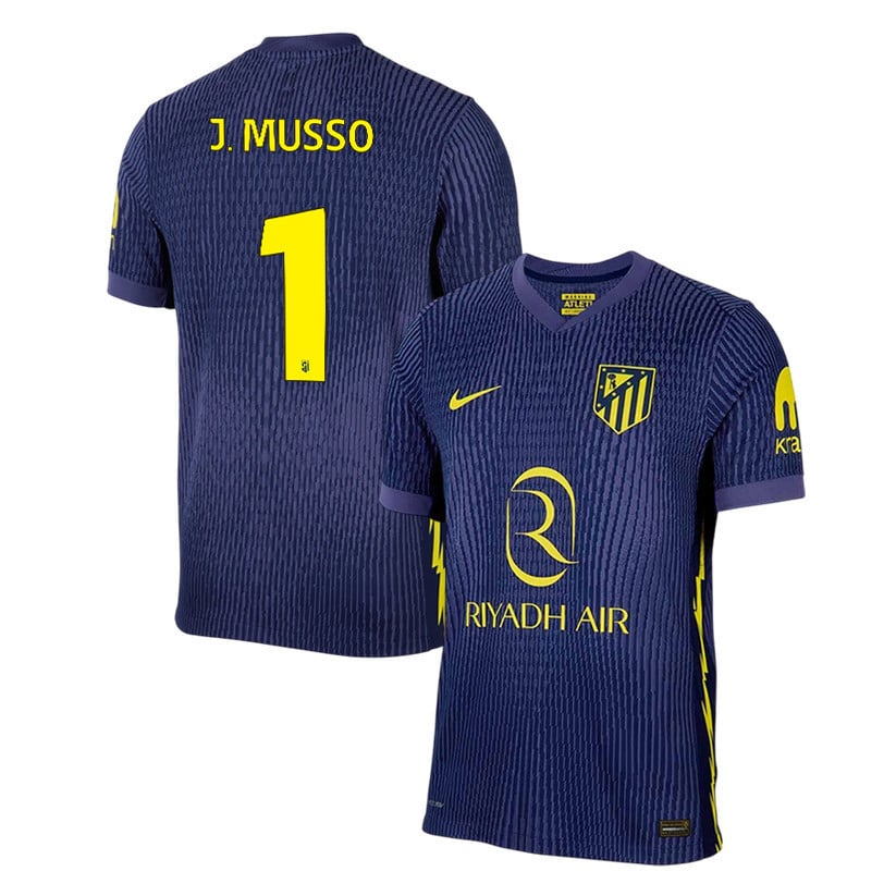 Juan Musso 1 Atlético Madrid 25/26 Away Men Jersey - Navy/Yellow