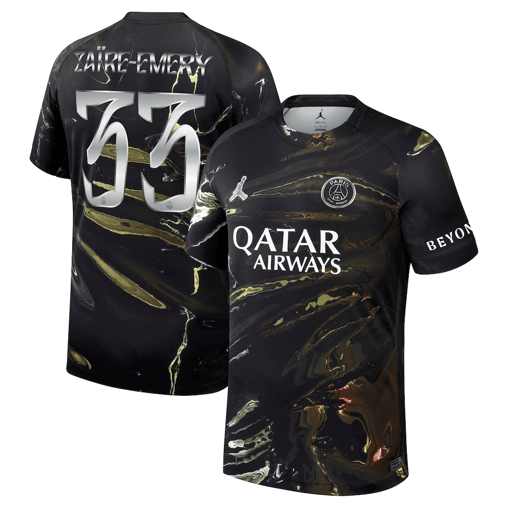 Zaïre-Emery 33 Paris Saint-Germain Jordan Night Edition 2025/26 Cup Printing Jersey - Men