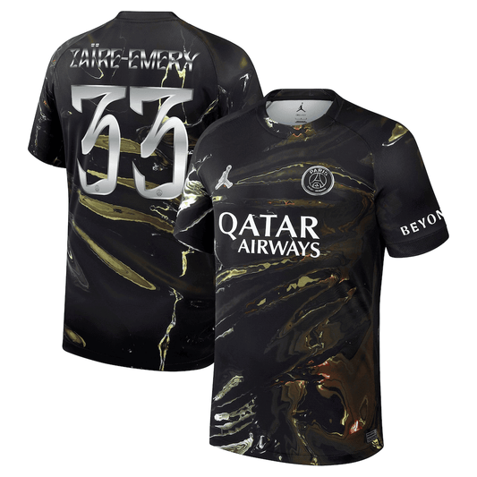 Zaïre-Emery 33 Paris Saint-Germain Jordan Night Edition 2025/26 Cup Printing Jersey - Men