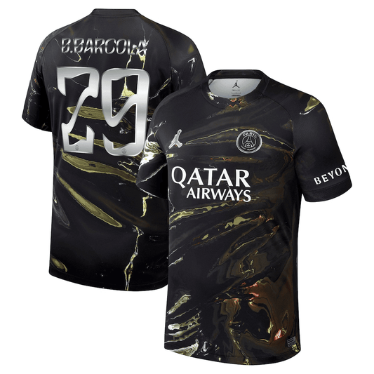 B.Barcola 29 Paris Saint-Germain Jordan Night Edition 2025/26 Cup Printing Jersey - Men