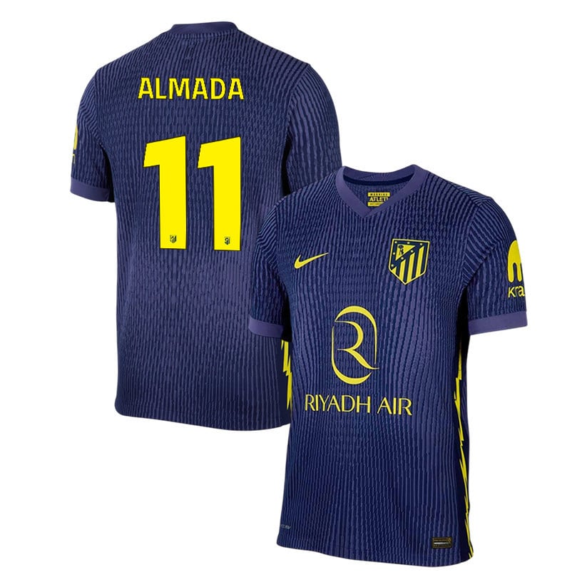 Thiago Almada 11 Atlético Madrid 25/26 Away Men Jersey - Navy/Yellow