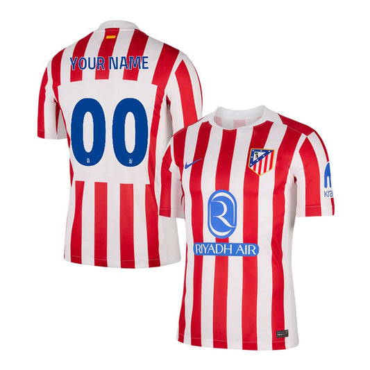 Atlético Madrid 25/26 Personalized Home Men Jersey - Red/White