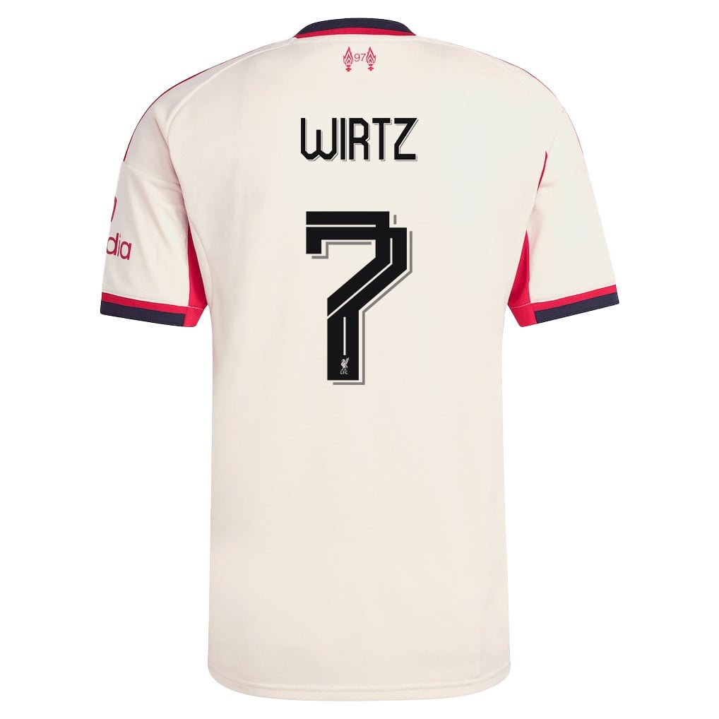 Florian Wirtz 7 Liverpool 25/26 Away Men Jersey - Off-white