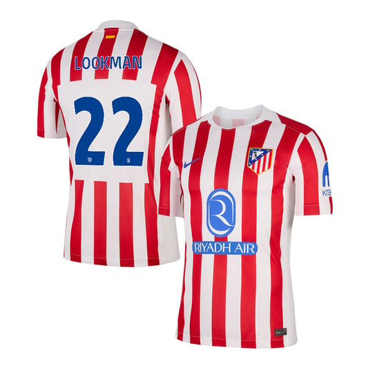 Ademola Lookman 22 Atlético Madrid 25/26 Home Men Jersey - Red/White