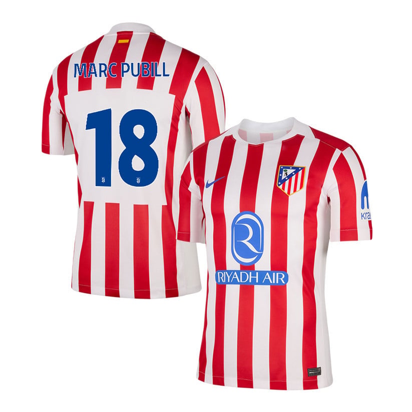 Marc Pubill 18 Atlético Madrid 25/26 Home Men Jersey - Red/White