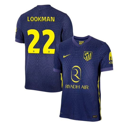 Ademola Lookman 22 Atlético Madrid 25/26 Away Men Jersey - Navy/Yellow
