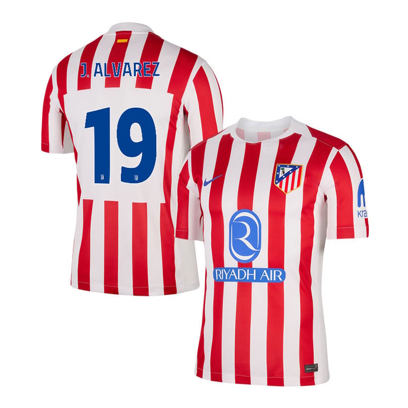 Julián Alvarez 19 Atlético Madrid 25/26 Home Men Jersey - Red/White