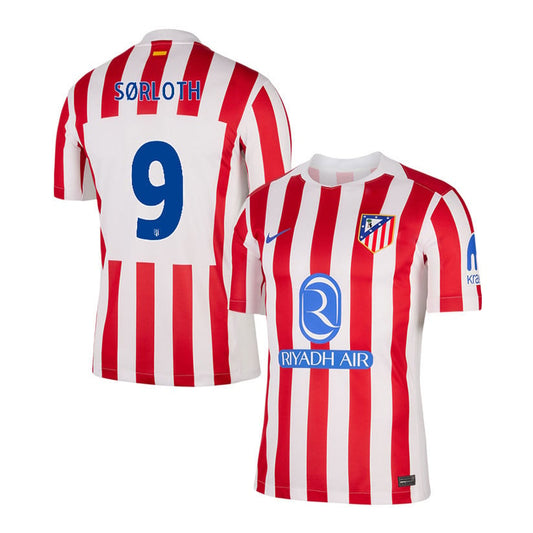 Alexander Sørloth 9 Atlético Madrid 25/26 Home Men Jersey - Red/White