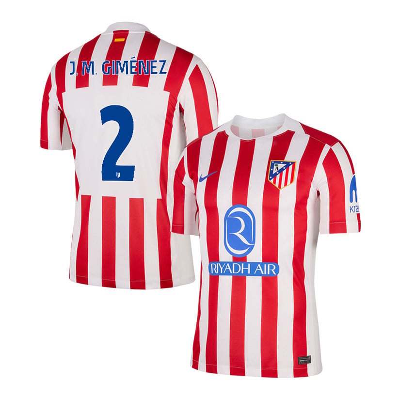 José Maria Giménez 2 Atlético Madrid 25/26 Home Men Jersey - Red/White