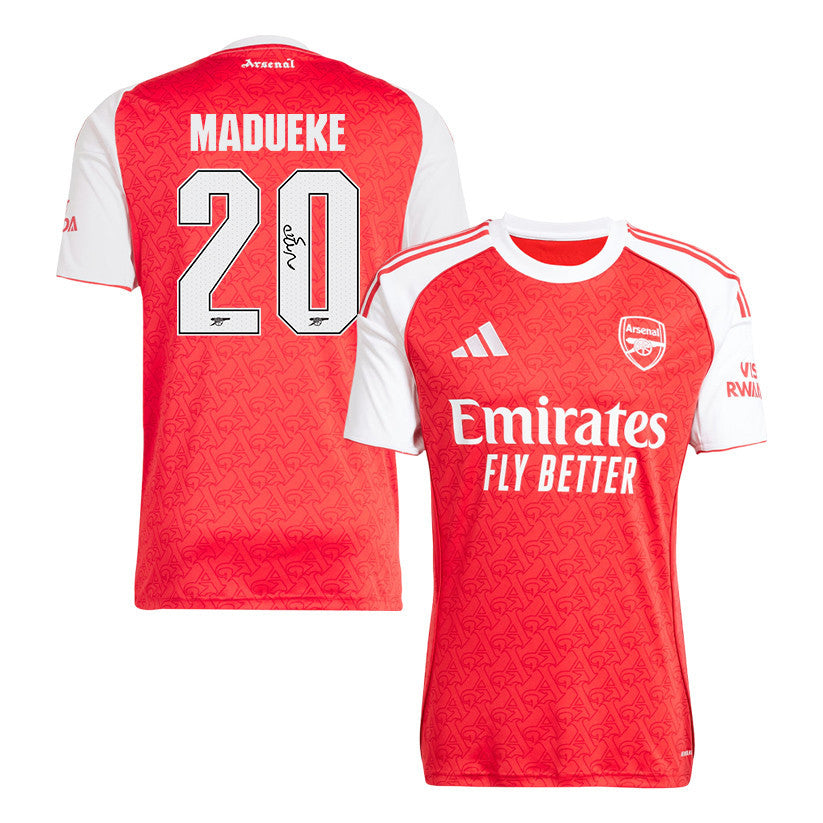 Noni Madueke 20 Signature Arsenal 25/26 Home Men Jersey - White/Red