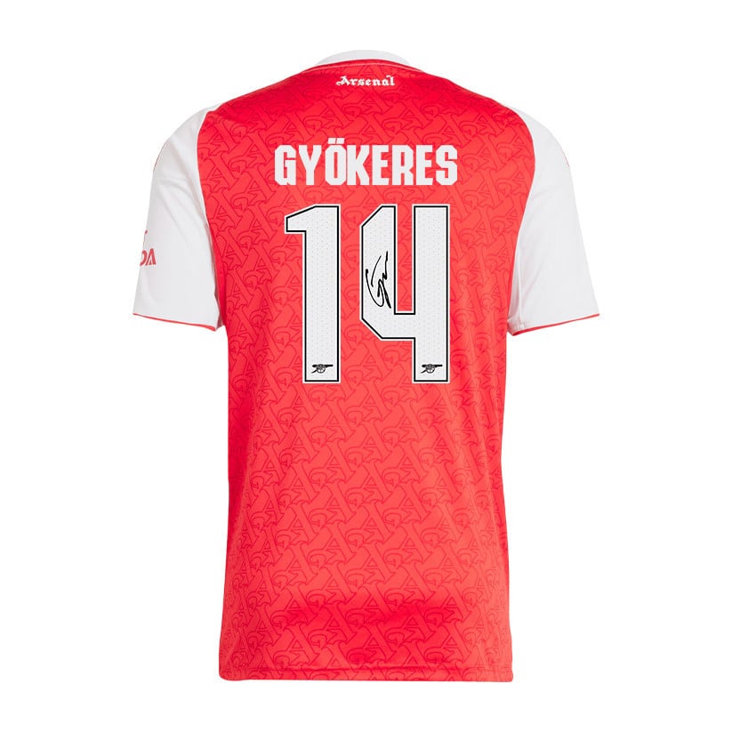 Viktor Gyökeres 14 Signature Arsenal 25/26 Home Men Jersey - White/Red
