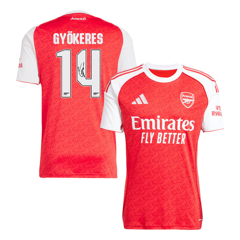 Viktor Gyökeres 14 Signature Arsenal 25/26 Home Men Jersey - White/Red