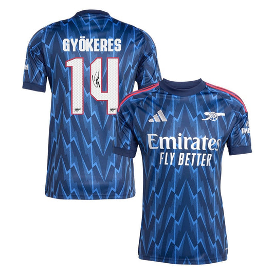 Viktor Gyökeres 14 Signature Arsenal 25/26 Away Men Jersey - Navy Blue