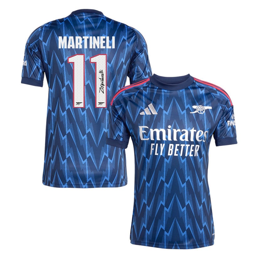 Gabriel Martinelli 11 Signature Arsenal 25/26 Away Men Jersey - Navy Blue