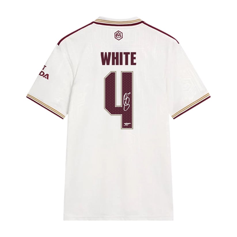Ben White 4 Signature Arsenal 25/26 Third Men Jersey - Cream