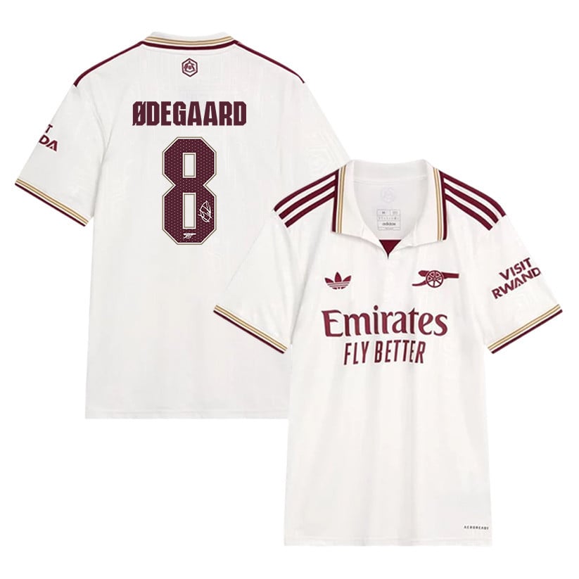 Martin Ødegaard 5 Signature Arsenal 25/26 Third Men Jersey - Cream