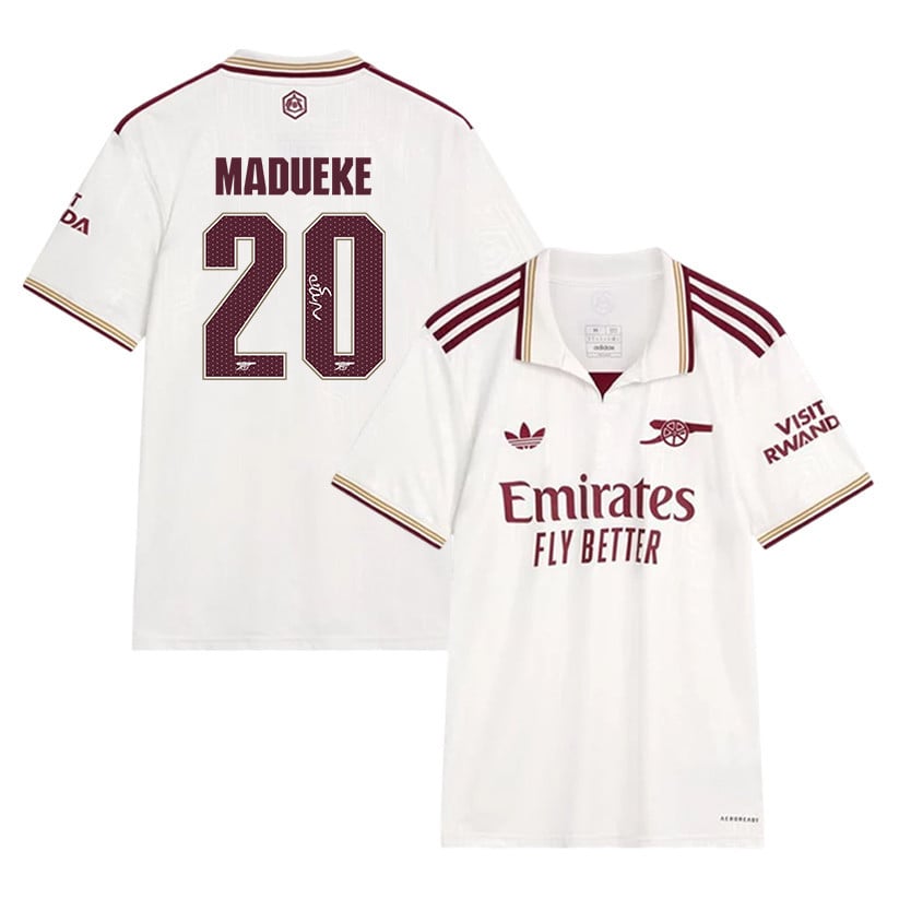 Noni Madueke 20 Signature Arsenal 25/26 Third Men Jersey - Cream