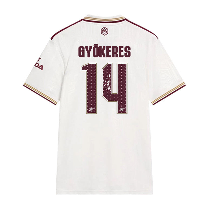 Viktor Gyökeres 14 Signature Arsenal 25/26 Third Men Jersey - Cream