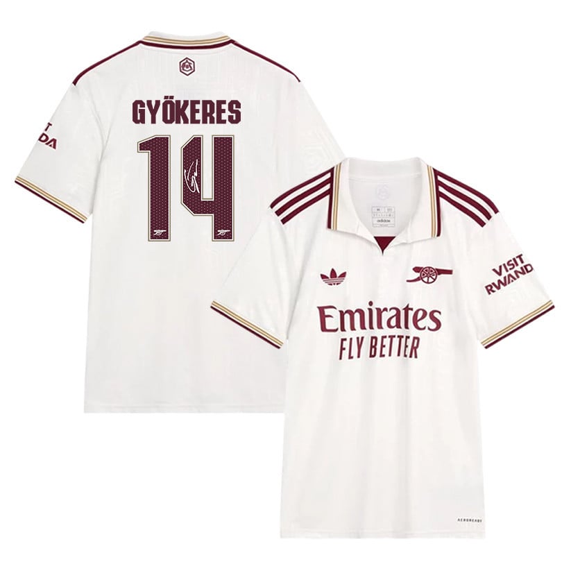 Viktor Gyökeres 14 Signature Arsenal 25/26 Third Men Jersey - Cream