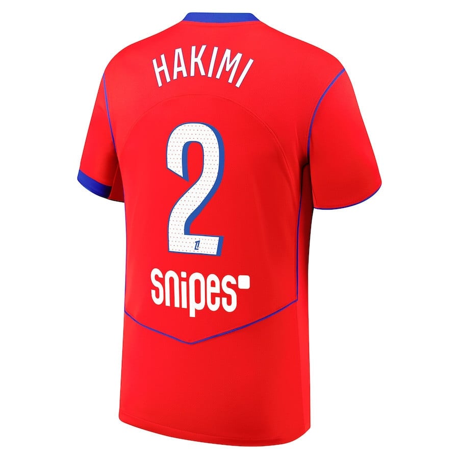 Achraf Hakimi 2 Paris Saint-Germain 2025/26 Third Men Jersey - Red