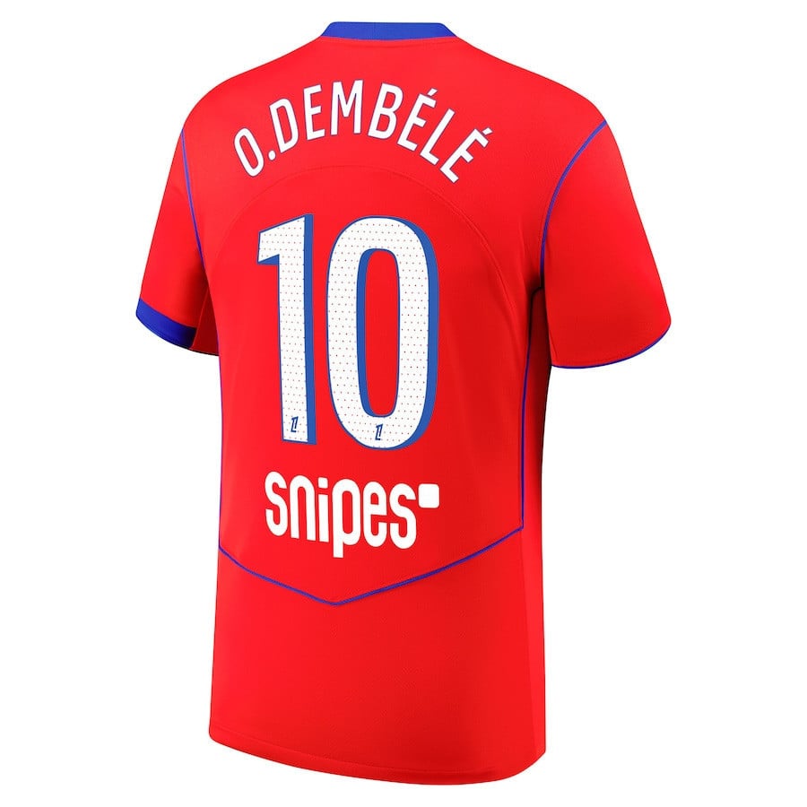 Ousmane Dembélé 10 Paris Saint-Germain 2025/26 Third Men Jersey - Red