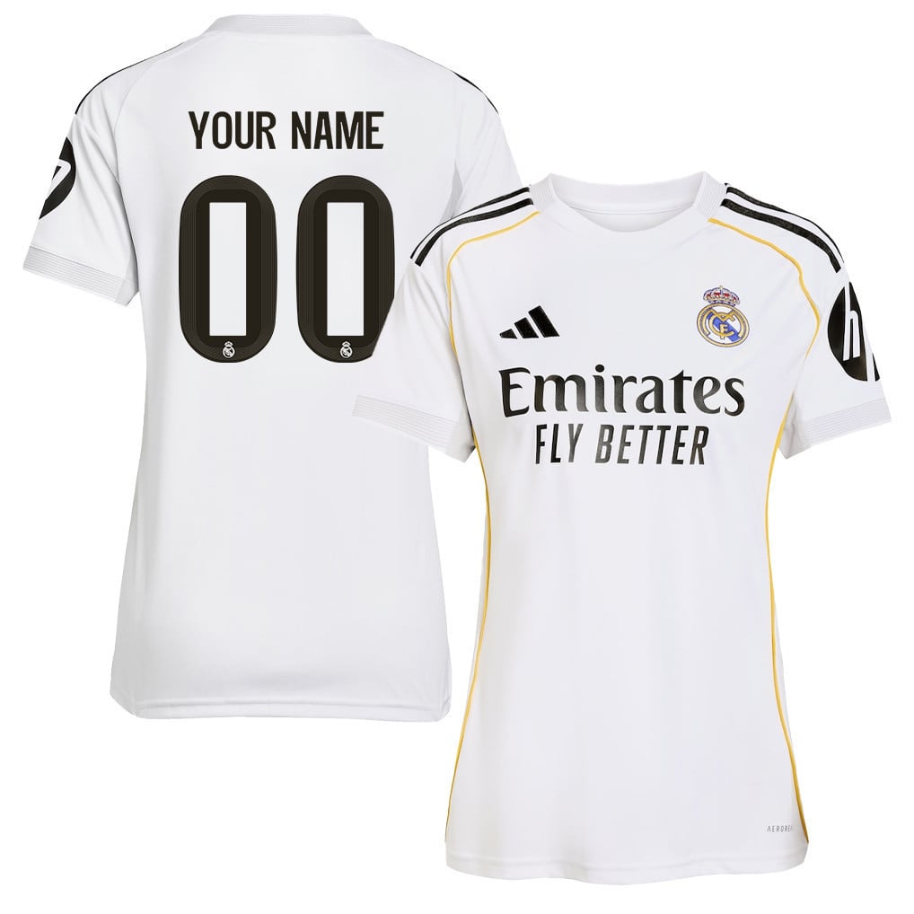 Real Madrid 25/26 Personalized Home Women Jersey - White