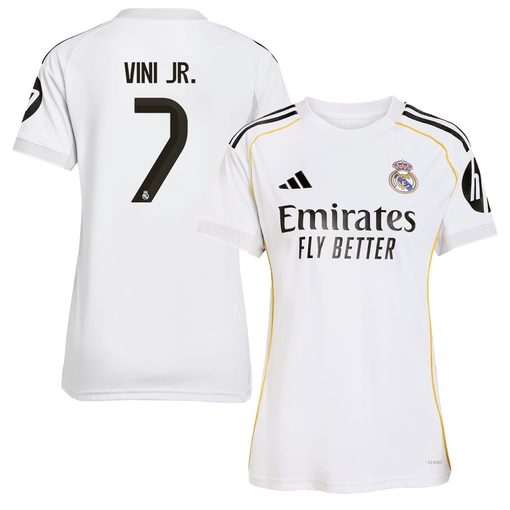 Vinícius Júnior 7 Real Madrid 25/26 Home Women Jersey - White