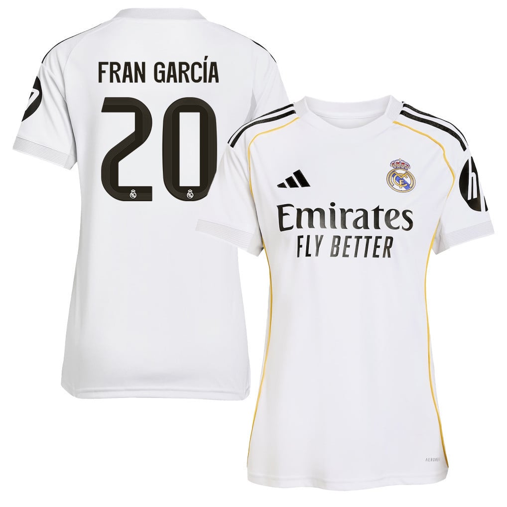 Fran García 20 Real Madrid 25/26 Home Women Jersey - White