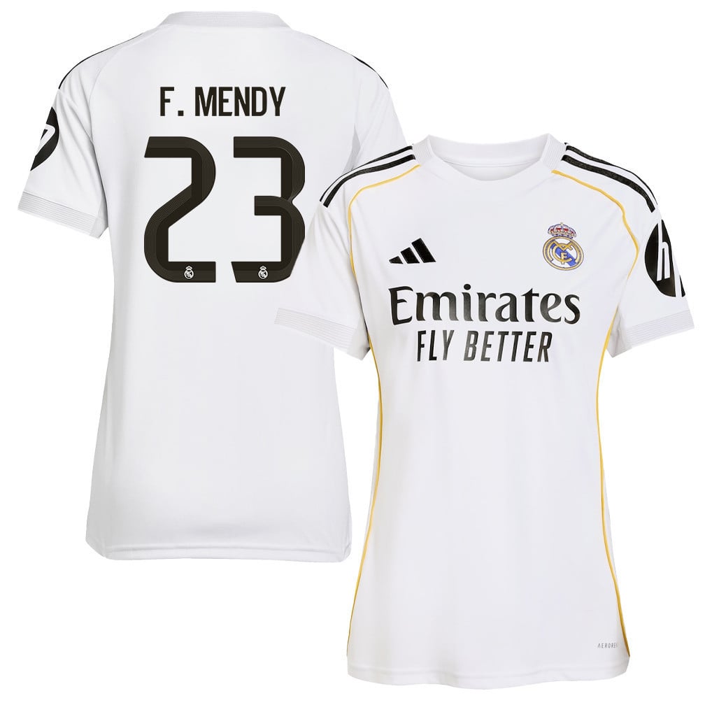Ferland Mendy 23 Real Madrid 25/26 Home Women Jersey - White