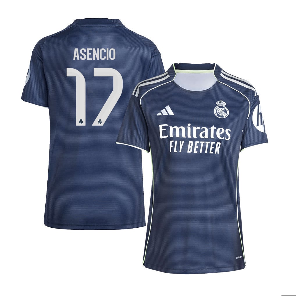 Raúl Asencio 17 Real Madrid 25/26 Away Women Jersey - Legend Ink