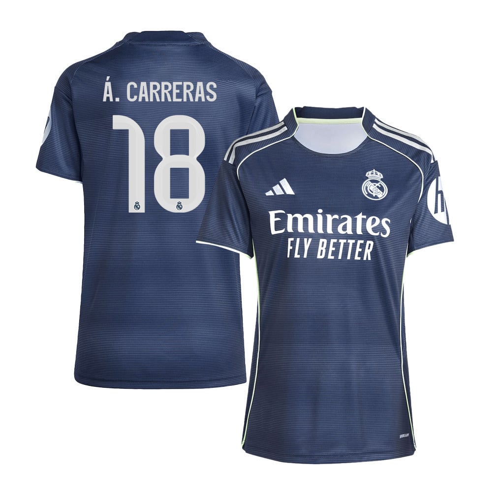 Álvaro Carreras 18 Real Madrid 25/26 Away Women Jersey - Legend Ink