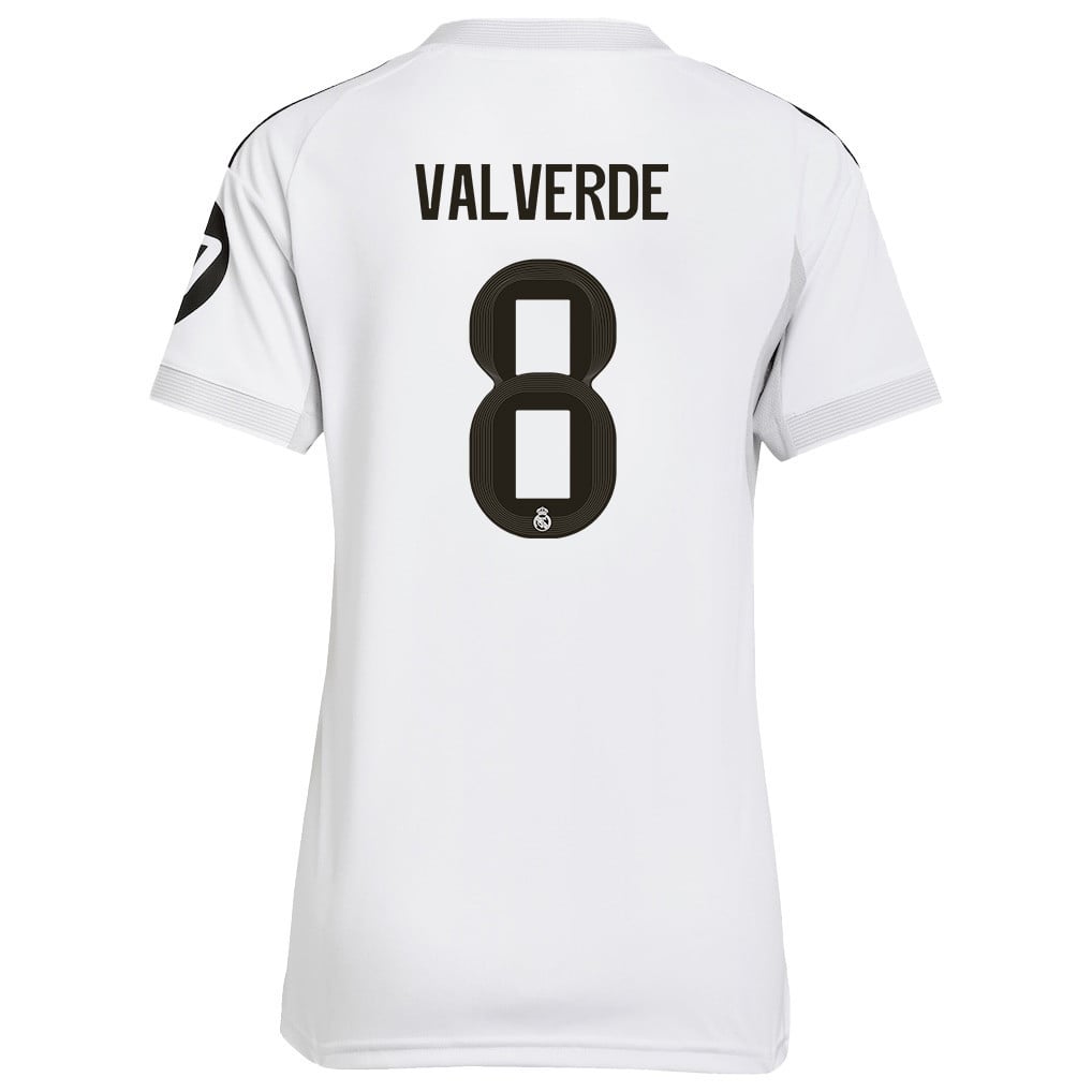 Federico Valverde 8 Real Madrid 25/26 Home Women Jersey - White
