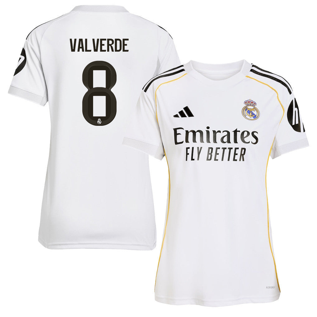 Federico Valverde 8 Real Madrid 25/26 Home Women Jersey - White