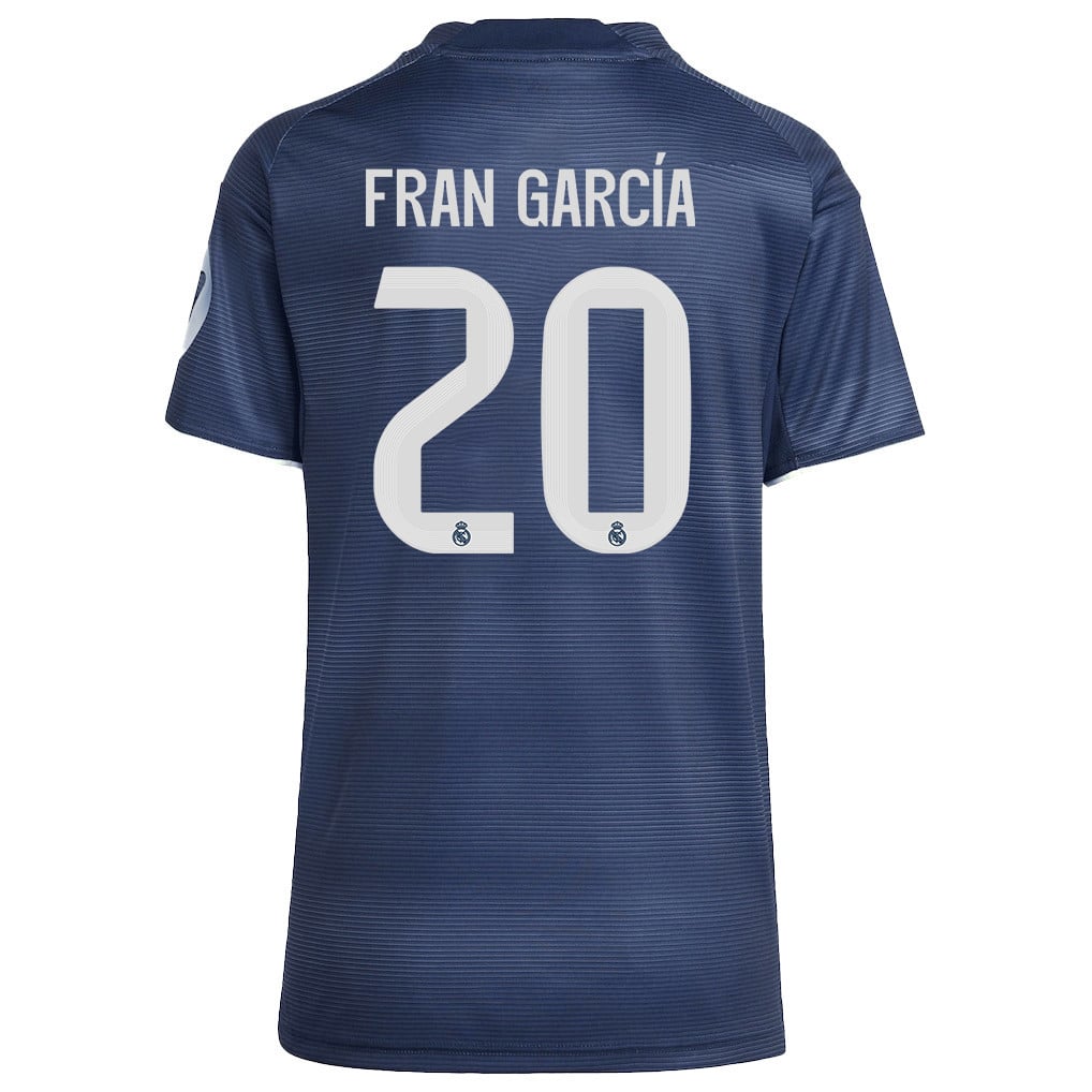 Fran García 20 Real Madrid 25/26 Away Women Jersey - Legend Ink