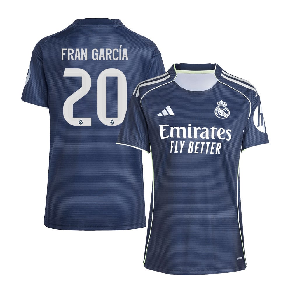 Fran García 20 Real Madrid 25/26 Away Women Jersey - Legend Ink