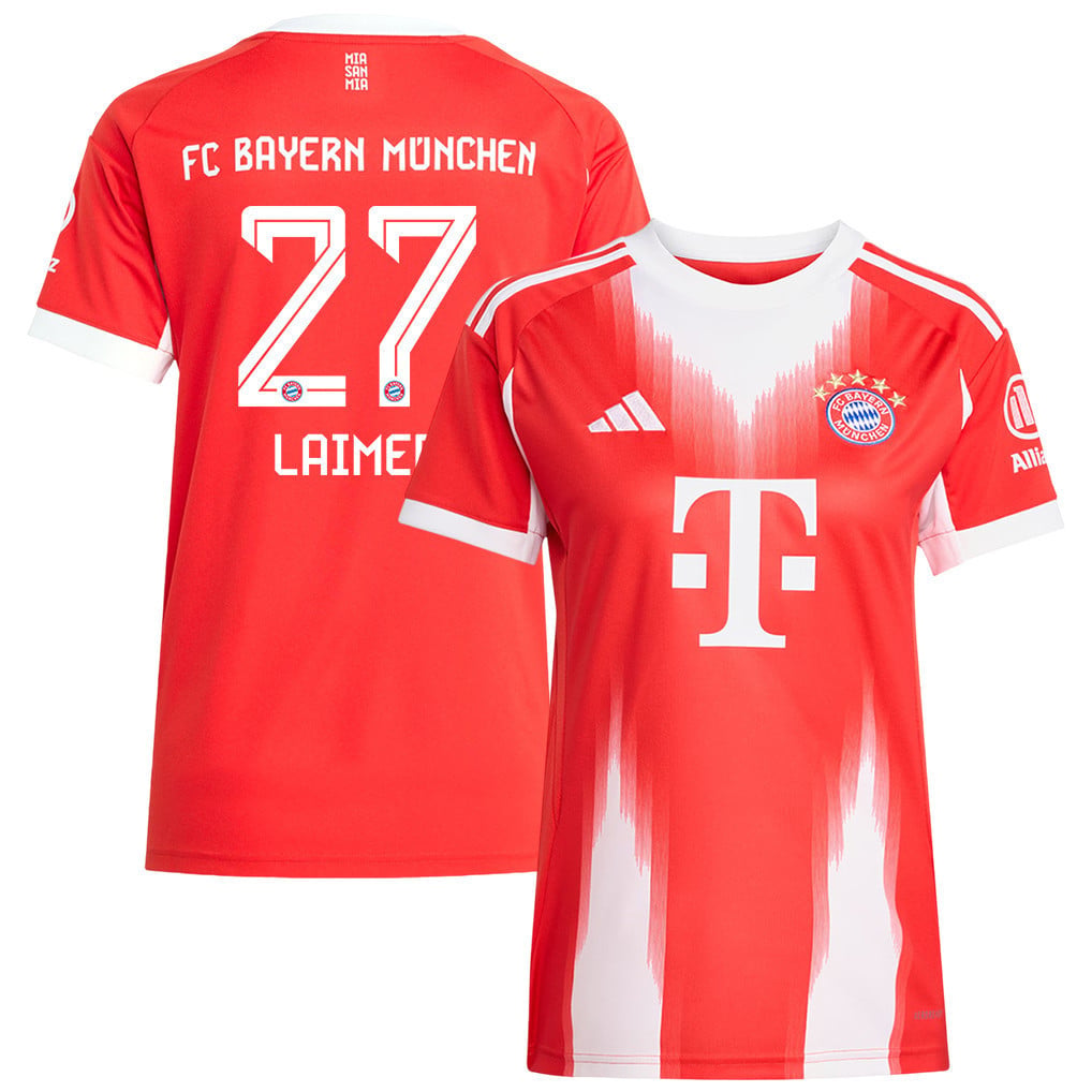 Konrad Laimer 27 Bayern Munich 25/26 Home Women Jersey - Red