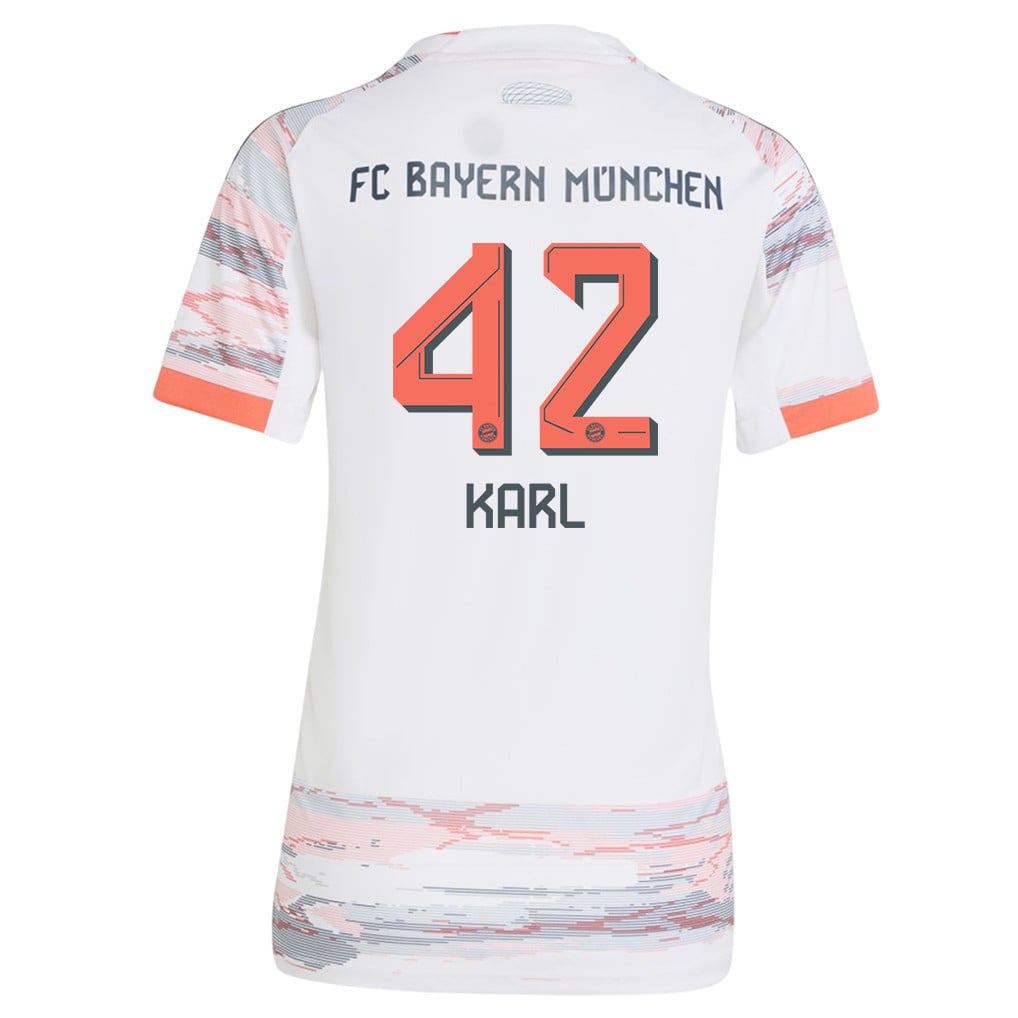 Lennart Karl 42 Bayern Munich 25/26 Away Women Jersey - White
