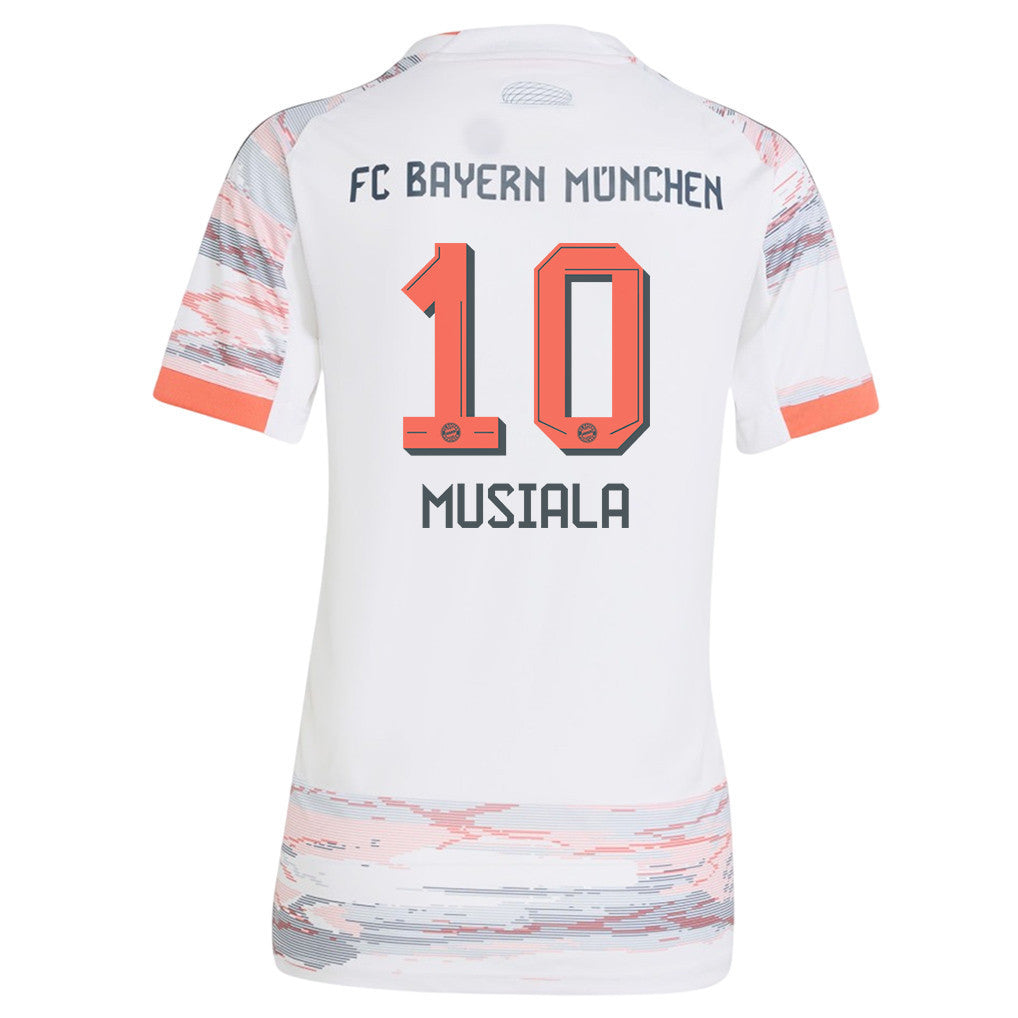 Jamal Musiala 10 Bayern Munich 25/26 Away Women Jersey - White